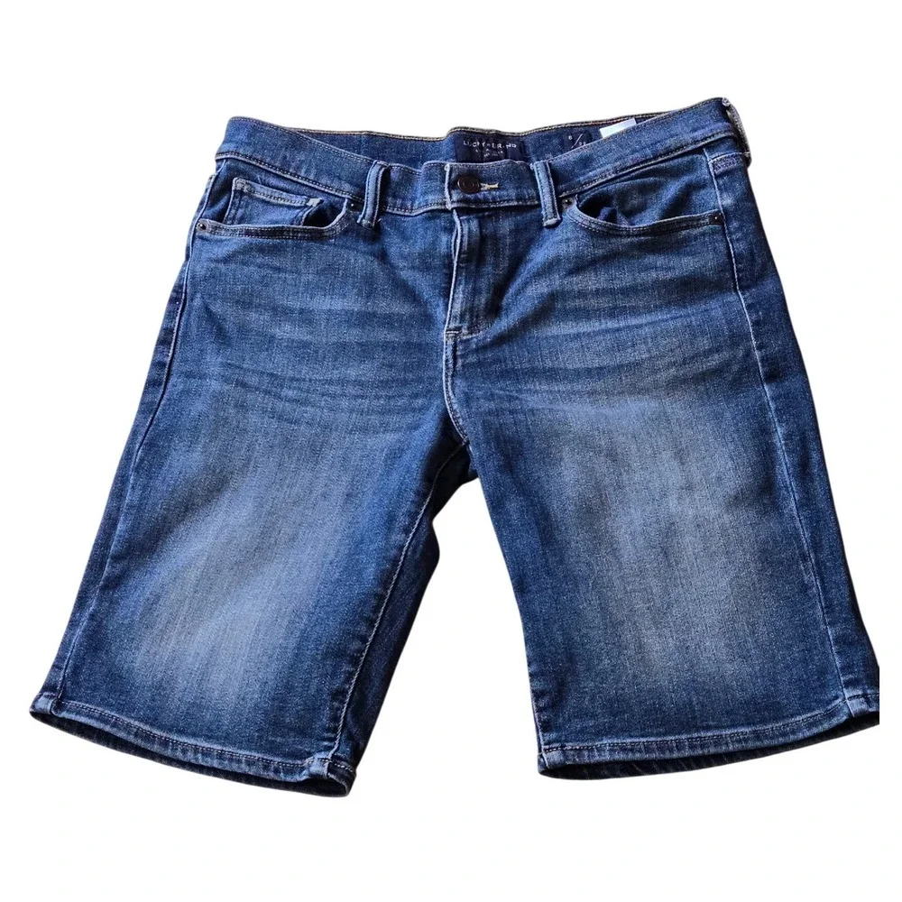 Lucky Brand Los Angeles Denim Bermuda Shorts Women's 8/29 Blue Stretch